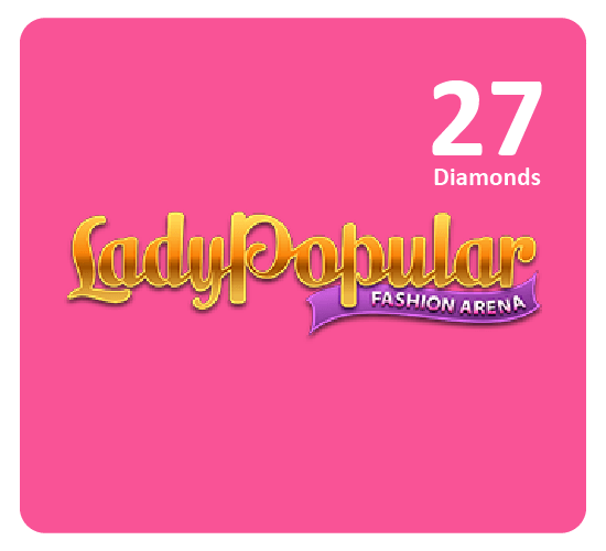 LadyPopular card - 27 diamonds
