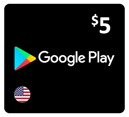 بطاقة جوجل بلاي 5 دولار (المتجر الأميركي تعمل داخل الولايات المتحده فقط)