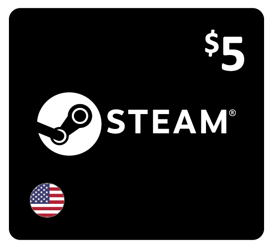 Steam Wallet Card USD 5 (US Store Works in USA Only)