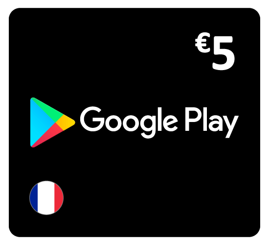 بطاقة جوجل بلاي 5 يورو (المتجر الفرنسى تعمل داخل فرنسا فقط)