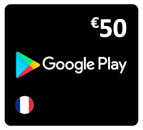 بطاقة جوجل بلاي 50 يورو (المتجر الفرنسى تعمل داخل فرنسا فقط)