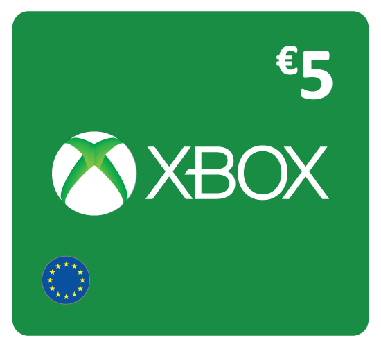 بطاقة إكس بوكس لايف - 5 يورو (المتجر الأوروبي تعمل داخل أوروبا فقط)