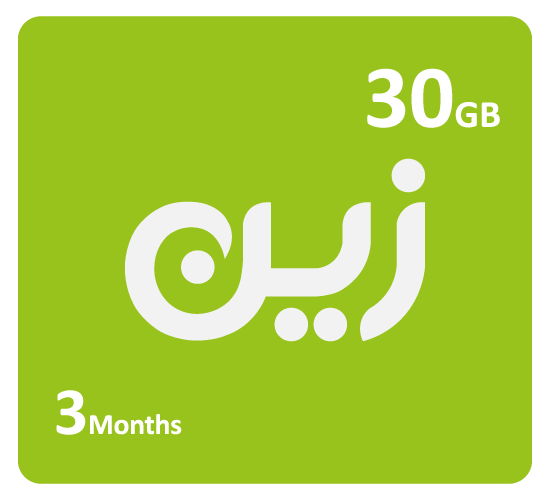 Zain Internet Recharge Card 30GB + 30GB YT&FB&TK For 3 Months