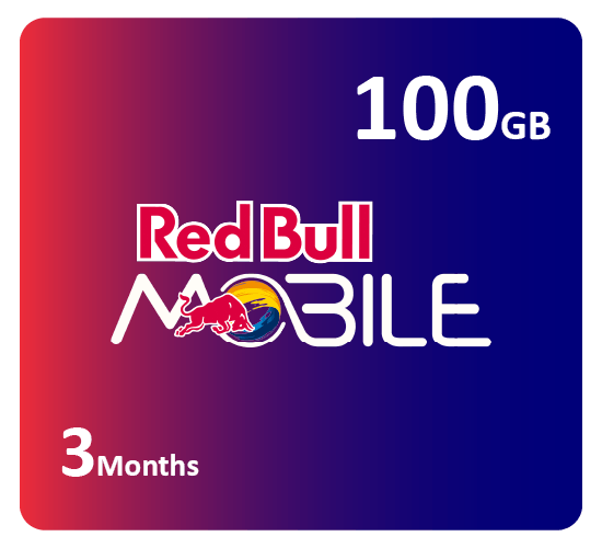 Red Bull Data Recharge Card 100GB For 3 Months