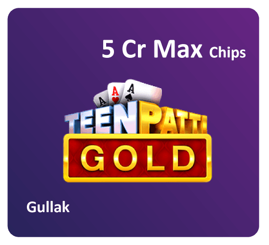 Teen Patti Gold Gullak 5 Cr Max Chips (International)
