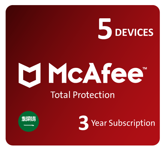 Mcafee Total Protection 5 Devices - KSA