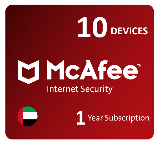 مكافي لأمن الإنترنت 10 اجهزة - المتجر الإماراتي
