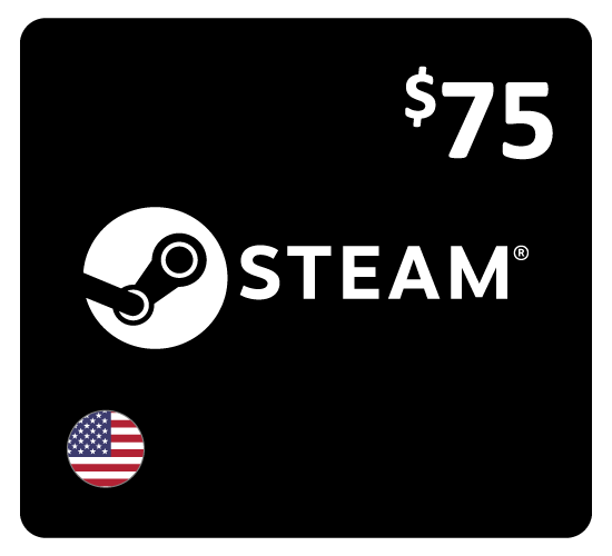 Steam Wallet Card USD 75 (US Store Works in USA Only)