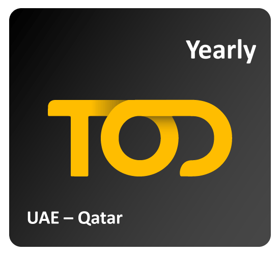 (مستوى 1A) تود موبايل اشتراك سنوي  الإمارات العربية المتحدة – قطر