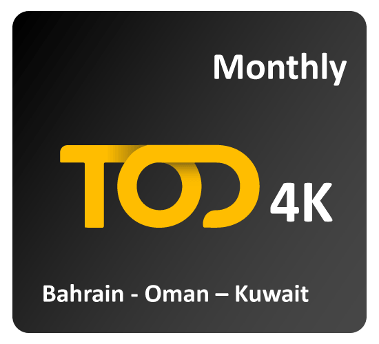 TOD 4K Monthly Subscription (Bahrain - Oman – Kuwait)