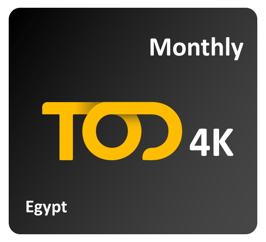 TOD 4K Monthly Subscription Egypt ( Tier 3B)