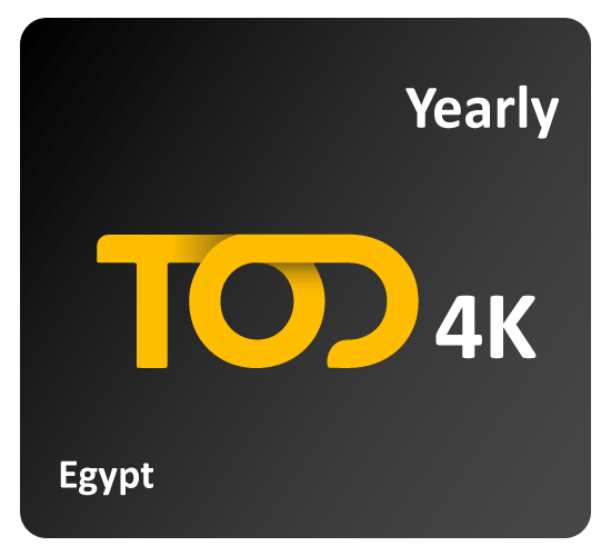 TOD 4K Yearly Subscription Egypt ( Tier 3B)