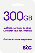 Quicknet Recharge Card - 300 GB for 3 Months